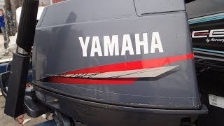 6M4319 Used 1999 Yamaha 30MSHX 30HP Outboard 2Stroke Tiller Boat Motor 15quot Shaft [upl. by Aneetak]