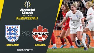 England vs Canada Extended Highlights  Arnold Clark Cup CBS Sports Attacking Third [upl. by Dylana]