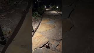 Custom flagstone finished walkway lighting lifestyle flagstone diy gettingthingsdone beauty [upl. by Aicnerolf]