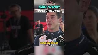 🔴 ¡Franco Colapinto Celebrando su Debut en F1 con Solo 8 Vueltas de experiencia 😂 F1 gpitalia [upl. by Krakow]