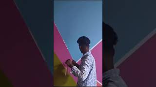 Wall designs aibro tape painting [upl. by Ricardama]