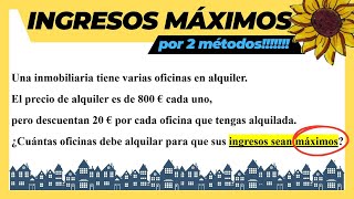 ✅Aplicación de la FUNCIÓN CUADRÁTICA máximos y derivada [upl. by Tomasine]