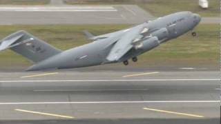 Accident video of USAF C17 Globemaster at Elmendorf [upl. by Hoebart302]