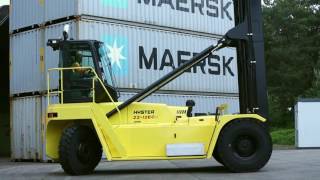 Hyster® empty container handler demonstration [upl. by Ennaesor698]