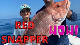 RED SNAPPER FISHING  Kids Fishing Red Grouper  Vermilion Snapper  Catch and Cook  Offshore [upl. by Shaper]