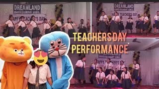 teachers day dance performance  bilaspur cg dreamland hr sec school [upl. by Mauchi]