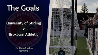 Broxburn Athletic v University of Stirling  Key moments [upl. by Refannej750]