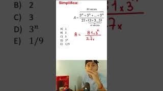 ¿Puedes Simplificar Esta expresión  Potencias shortsviral algebraticos maths [upl. by Weed]