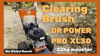 Brush Cutting with the DR Pro XL30 22 hp 🌲 🇺🇸 [upl. by Endaira]