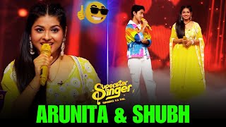 🔥Arunita Kanjilal and Shubh Sutradhar New Song🔥 Lata Night Special Superstar Singer 3 [upl. by Bocock691]