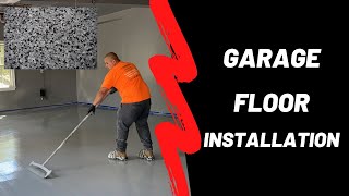 Garage Floor Installation Polyaspartic Flakes Floor System [upl. by Okiek]