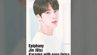 Epiphany Karaokeinstrumental By Jin BTS  Easy Lyrics Con letra fácil [upl. by Jaquith410]