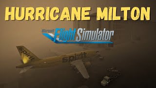 Spirit Airlines Attempts TakeOff During Hurricane Milton  MSFS 2020 [upl. by Einahpets952]