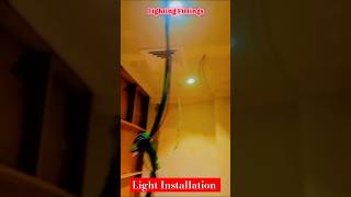 Light Installation ceiling 😭👷  COB Light Ceiling Connection light short [upl. by Ardena]