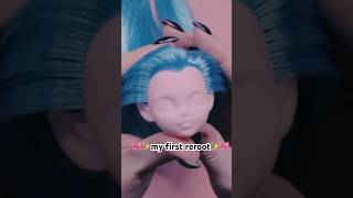 My 1st Reroot ✨💇‍♀️ dolls repaint ooak reroot [upl. by Strohbehn]