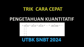 BOCORAN SOAL KUANTITATIF TPS UTBK SNBT 2024 [upl. by Ynaffik438]