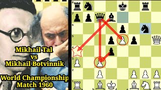 Tal vs Botvinnik Battle for Positional Advantage  1960 Championship [upl. by Inobe]