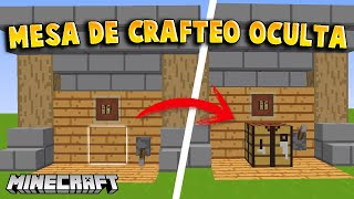 Tutorial de redstone Mesa de crafteo oculta  Minecraft [upl. by Rubma]