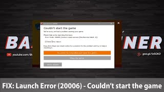 How to Fix Couldnt start the game  Fortnite Error Code 20006 [upl. by Nimsay]