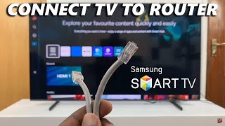 How To Connect Samsung Smart TV To Router Via Ethernet Cable [upl. by Ahsimal895]