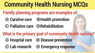 Community health nursing mcq  Mhsrb staff nurse officer mcq 2024 [upl. by Cyprio817]