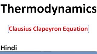 Clausius Clapeyron Equation in Hindi [upl. by Lynnet]