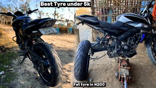 pulsar ns200 fat tyre installation 🤩  TVS protorque extreme 150sec  pro69 [upl. by Maryn]