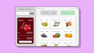 JavaFX UI Fruits Market Design amp Dynamic GridPane [upl. by Suiramaj713]