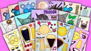 Paper DIY Phase 1 vs 2 vs 3 vs 4 vs 5 vs 6 Incredibox Sprunki  Sticker Book  SIMON SKY WENDA [upl. by Ominorej316]