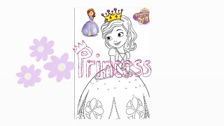 How to draw sofia princess 👸 easy Disney princess drawing sofia drawing princess kidsdrawing [upl. by Asilej]