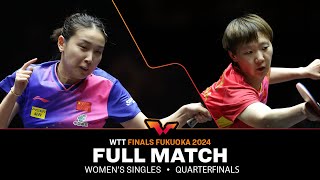 FULL MATCH  Qian Tianyi vs Wang Manyu  WS QF  WTTFukuoka 2024 [upl. by Seravart420]