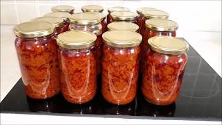 Ajvar Shtëpie Tradicional hap pas hapit  Traditional Red Pepper Relish [upl. by Eladnar]