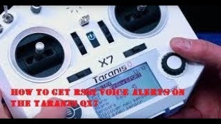 How to get RSSI voice alerts on the Taranis QX7 [upl. by Bomke477]