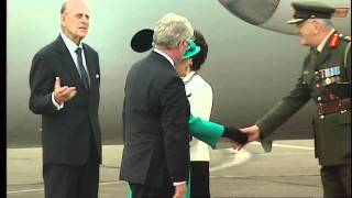 The Queen arrives in Ireland on historic state visit [upl. by Eirased]