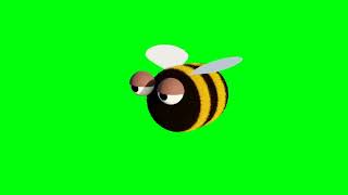 Honey Bee Cartoon animation green screen  Bee green screen [upl. by Itnahsa]