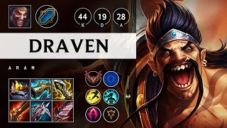 Draven ARAM Quadra Kill Legendary  EUW Grandmaster Patch 1421 [upl. by Aliek]