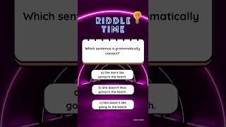 Can You Solve This English Riddle  LEVEL 2 Test Your Grammar  Mind Maze [upl. by Nairbo]