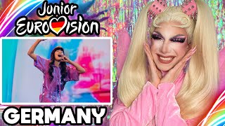 🇩🇪 Fia  Ohne Worte  Germany LIVE  American Reacts to Junior Eurovision 2023 [upl. by Raphael120]