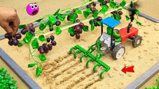 Diy mini tractor making modern agriculture plough machine for grape farming sanocreator [upl. by Shaylyn381]