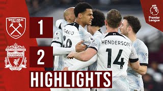 HIGHLIGHTS West Ham 12 Liverpool  Gakpo amp Matip complete comeback in London [upl. by Ahsennod626]