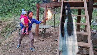 How to Make a Bamboo House  Harvesting Vegetables Goes to the market sell  Single Mom VN [upl. by Eudoxia]