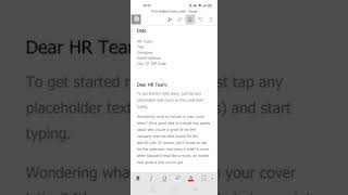 How to Create a Good Cover Letter in Microsoft Word Mobile Version [upl. by Etteniotna]