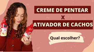 CREME DE PENTEAR OU ATIVADOR DE CACHOS Qual escolher para cabelo ondulado  Salon Line [upl. by Dnomaid]