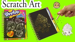 Shopkins Sketch Surprise Scratch Drawing Art Book  Limited Edition Cupcake Queen  Cookieswirlc [upl. by Enimaj]