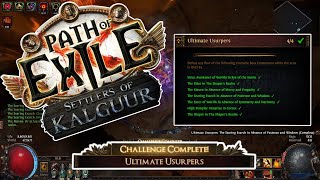 Ultimate Usurpers Challenge  Path of Exile Settlers of Kalguur EP40  POE 325 pathofexile [upl. by Sandie]