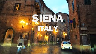 Siena Italy  Driving Tour at Night 4K [upl. by Amias]