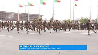 Préparatifs du 1er août 2022 au Bénin  Séance d’entrainement pour le défilé militaire [upl. by Olsson993]