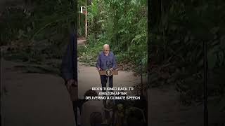 Joe Biden Walks Back to Amazon Rainforest After Delivering a Climate Speech  Subscribe to Firstpost [upl. by Montagu]