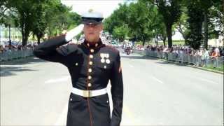 Rolling Thunder XXV 5272012  Riders Were Saluted by Three Marines [upl. by Caruso643]