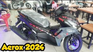 Aerox 2024  Yamaha Aerox 155 VVA Connected 2024  New Collor Option Grey and Black [upl. by Annunciata]